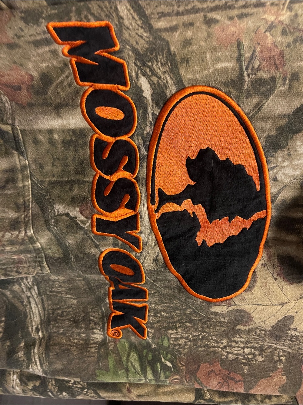 Mossy Oak Camouflage Hoodie with Orange Logo - Picture 3 of 6